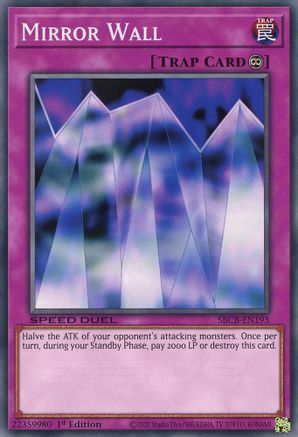 Mirror Wall (SBCB-EN193) - Speed Duel: Battle City Box 1st Edition - Premium Yugioh Single from Konami - Just $0.31! Shop now at Game Crave Tournament Store