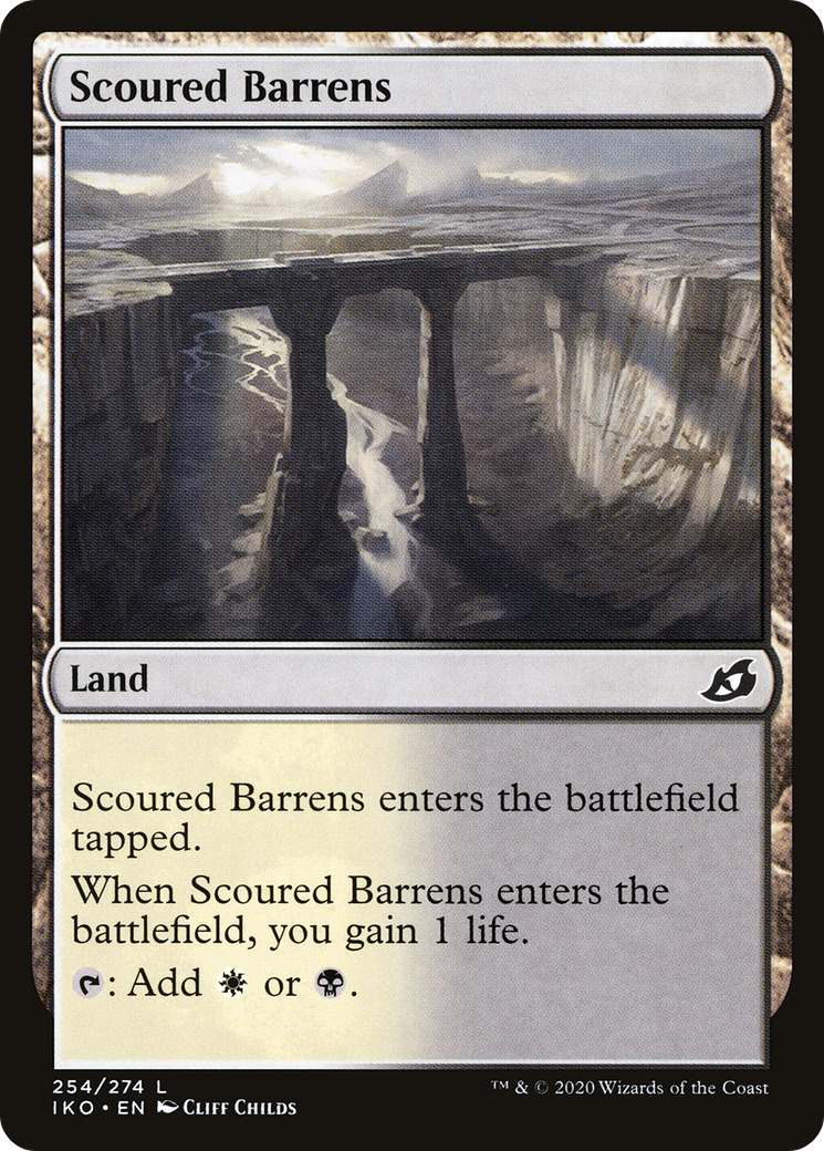 Scoured Barrens (IKO-254) - Ikoria: Lair of Behemoths - Premium MTG Single from Wizards of the Coast - Just $0.08! Shop now at Game Crave Tournament Store