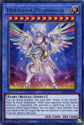Herald of Ultimateness (GEIM-EN046) - Genesis Impact 1st Edition - Premium Yugioh Single from Konami - Just $0.25! Shop now at Game Crave Tournament Store