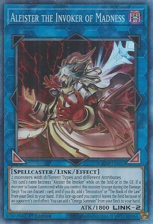 yugioh aleister the invoker deck Game Crave Tournament Store - of Madness (CR) (GEIM-EN053) Style:Wine Red What is the difference it gains 1000 ATK/DEF Limited Editions