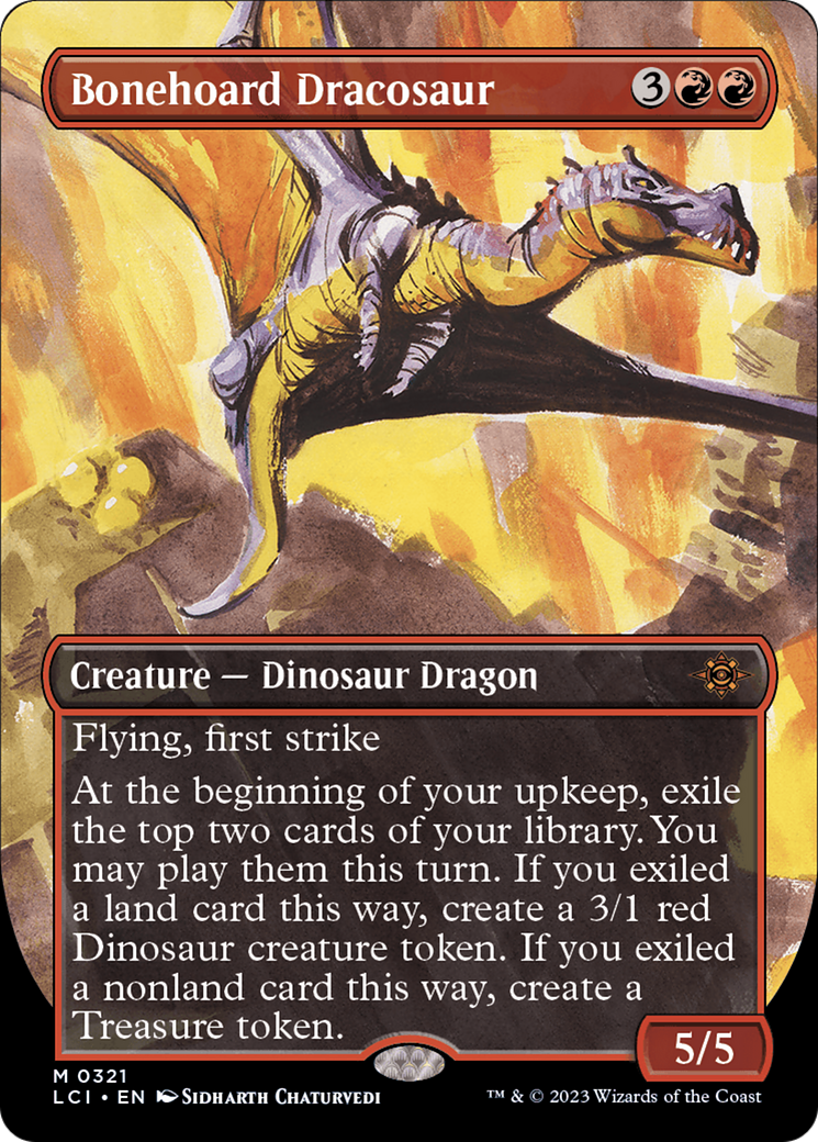 Bonehoard Dracosaur (LCI-321) - The Lost Caverns of Ixalan (Borderless) - Premium MTG Single from Wizards of the Coast - Just $2.20! Shop now at Game Crave Tournament Store