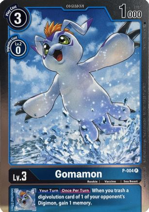 Gomamon - P-004 (P-004) - Digimon Promotion Cards Foil - Premium Digimon Single from Bandai - Just $1.41! Shop now at Game Crave Tournament Store