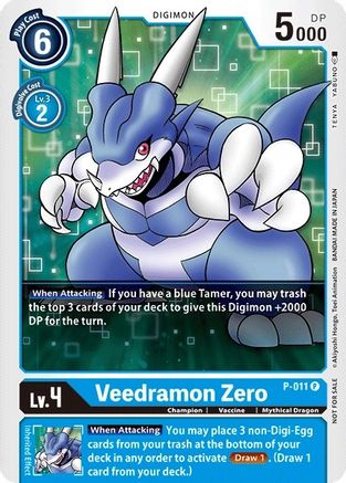 Veedramon Zero - P-011 (P-011) - Digimon Promotion Cards - Premium Digimon Single from Bandai - Just $0.25! Shop now at Game Crave Tournament Store