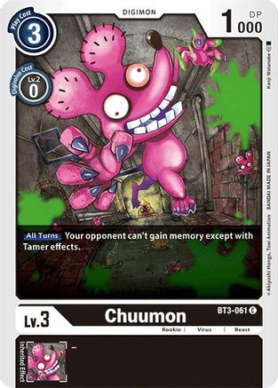 Chuumon (BT3-061) - Release Special Booster - Premium Digimon Single from Bandai - Just $0.08! Shop now at Game Crave Tournament Store