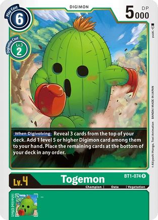Togemon (BT1-074) - Release Special Booster - Premium Digimon Single from Bandai - Just $0.25! Shop now at Game Crave Tournament Store