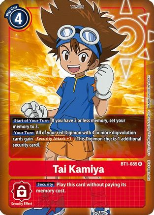 Tai Kamiya - BT1-085 (Box Topper) (BT1-085) - Release Special Booster Foil - Premium Digimon Single from Bandai - Just $9.65! Shop now at Game Crave Tournament Store