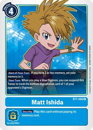 Matt Ishida - BT1-086 (BT1-086) - Release Special Booster - Premium Digimon Single from Bandai - Just $0.41! Shop now at Game Crave Tournament Store