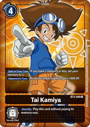Tai Kamiya - BT2-089 (Box Topper) (BT2-089) - Release Special Booster - Premium Digimon Single from Bandai - Just $0.47! Shop now at Game Crave Tournament Store