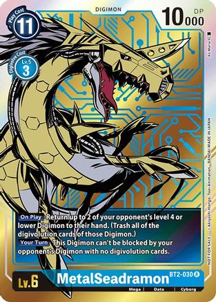 MetalSeadramon - BT2-030 (Dash Pack Ver. 1.0) (BT2-030) - Release Special Booster Foil - Premium Digimon Single from Bandai - Just $0.65! Shop now at Game Crave Tournament Store