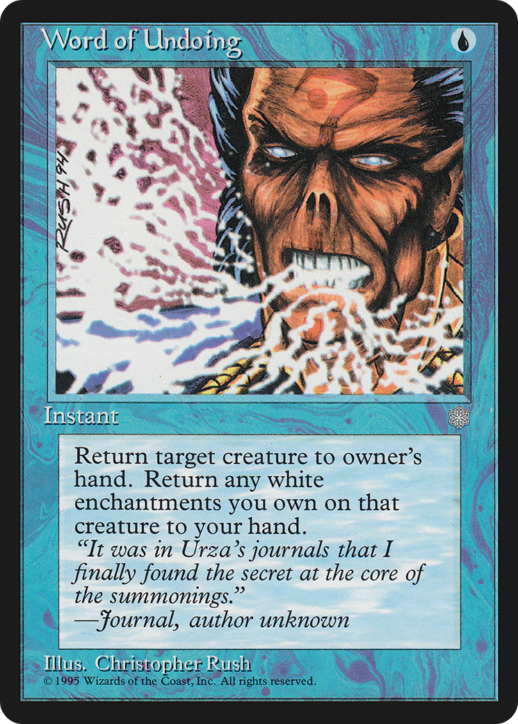 Word of Undoing (ICE-108) - Ice Age - Premium MTG Single from Wizards of the Coast - Just $0.08! Shop now at Game Crave Tournament Store