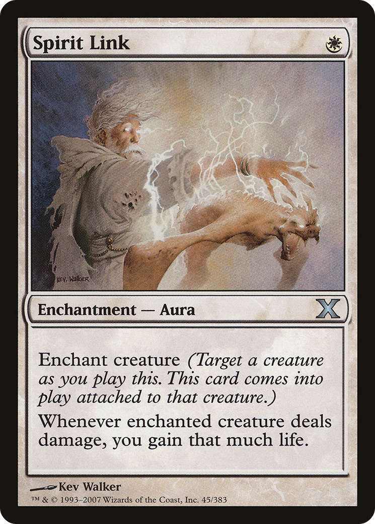 Spirit Link (10E-045) - Tenth Edition - Premium MTG Single from Wizards of the Coast - Just $0.31! Shop now at Game Crave Tournament Store