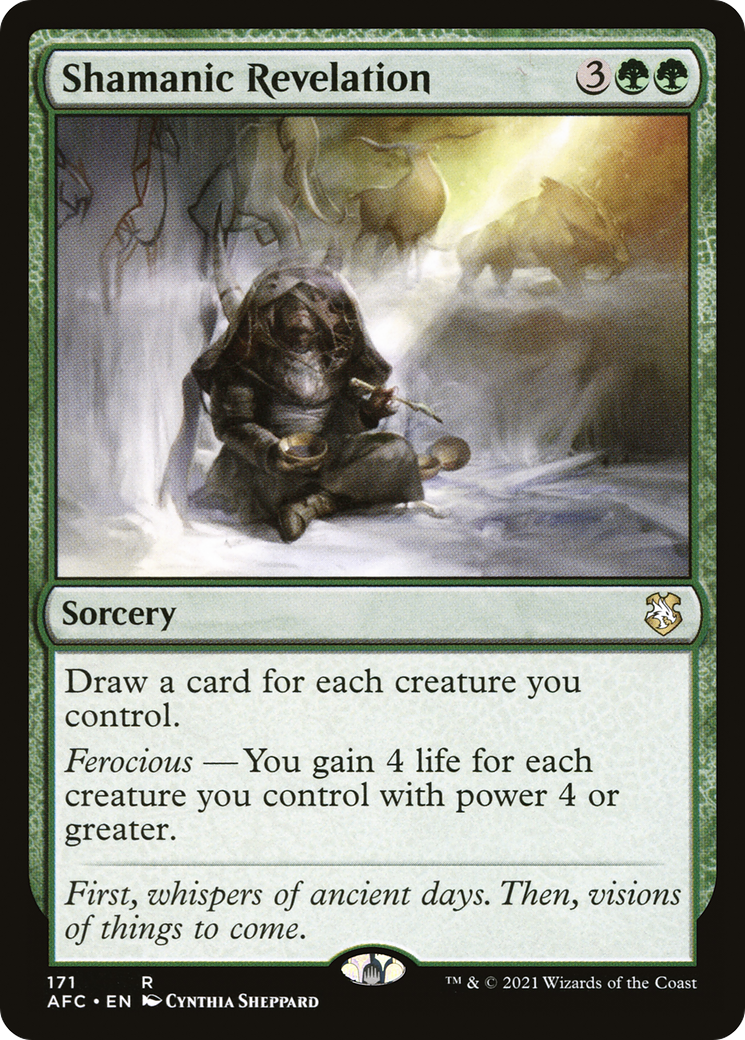 Shamanic Revelation (AFC-171) - Forgotten Realms Commander - Premium MTG Single from Wizards of the Coast - Just $0.73! Shop now at Game Crave Tournament Store
