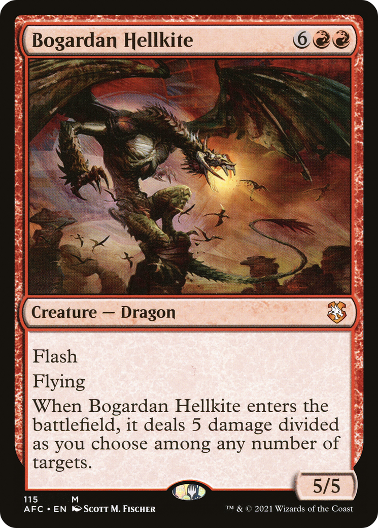 Bogardan Hellkite (AFC-115) - Forgotten Realms Commander - Premium MTG Single from Wizards of the Coast - Just $0.56! Shop now at Game Crave Tournament Store