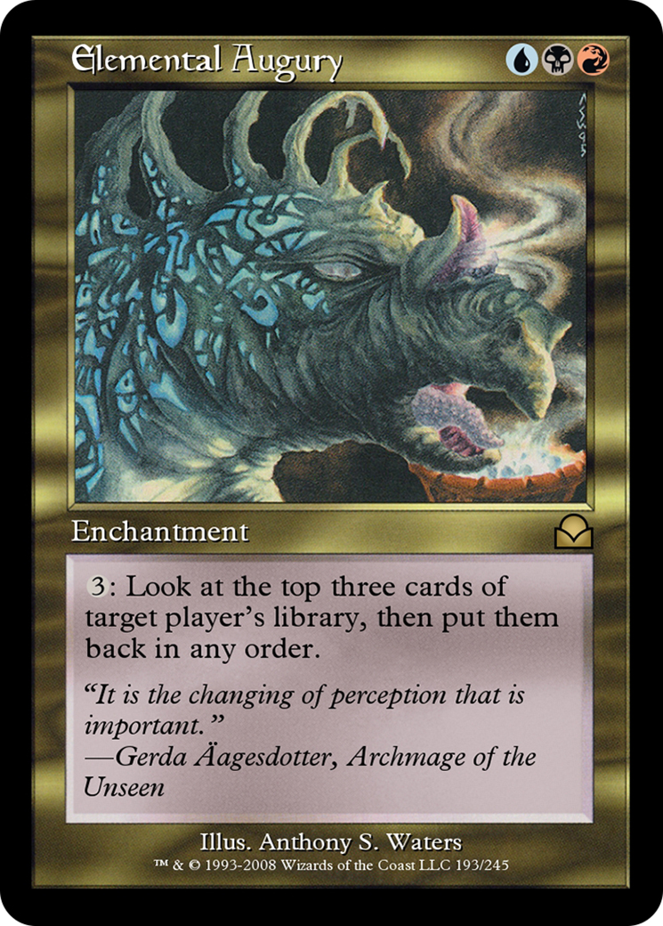 Elemental Augury (ME2-193) - Masters Edition II - Premium MTG Single from Wizards of the Coast - Just $0! Shop now at Game Crave Tournament Store