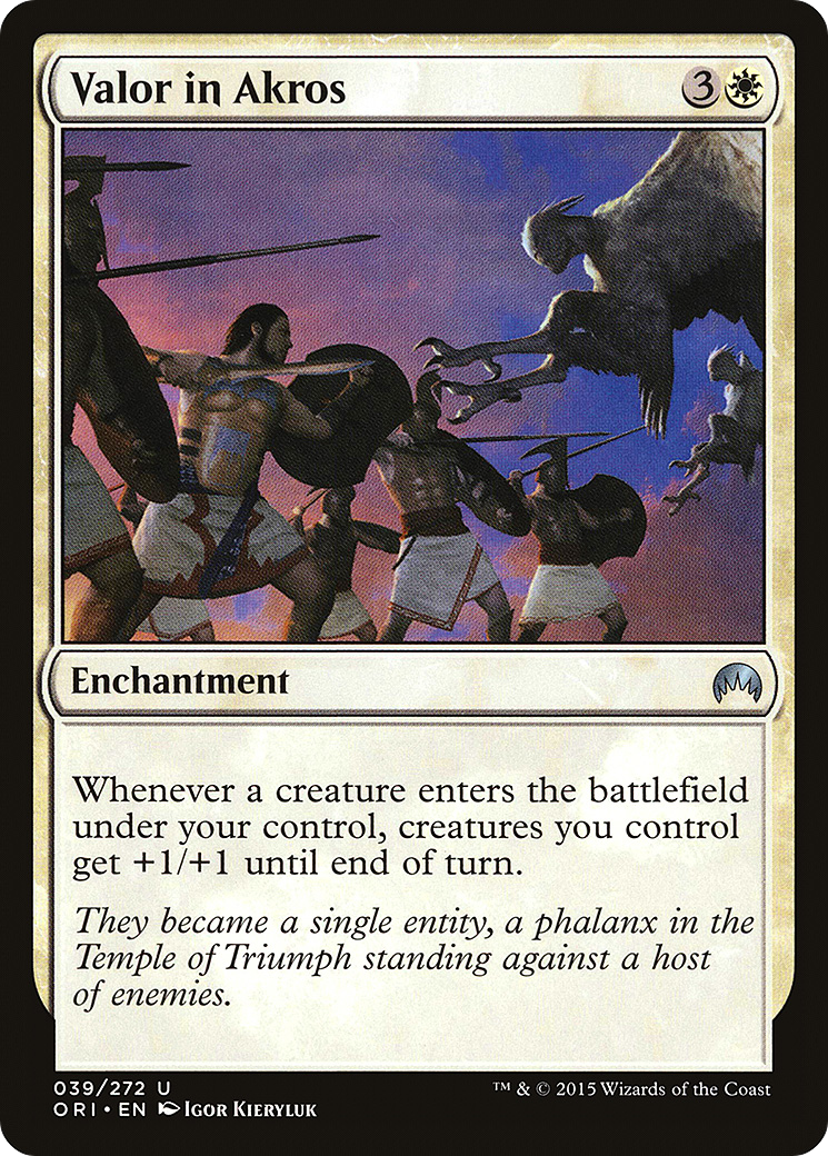 Valor in Akros (ORI-039) - Magic Origins - Premium MTG Single from Wizards of the Coast - Just $0.08! Shop now at Game Crave Tournament Store