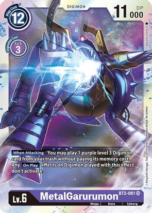MetalGarurumon - BT2-081 (BT2-081) - Release Special Booster Foil - Premium Digimon Single from Bandai - Just $0.12! Shop now at Game Crave Tournament Store