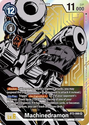 Machinedramon - BT2-066 (Dash Pack Ver. 1.0) (BT2-066) - Release Special Booster Foil - Premium Digimon Single from Bandai - Just $0.13! Shop now at Game Crave Tournament Store