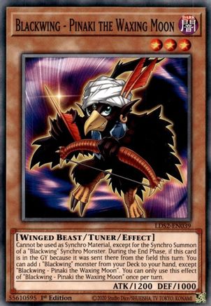 Blackwing - Pinaki the Waxing Moon (LDS2-EN039) - Legendary Duelists: Season 2 1st Edition - Premium Yugioh Single from Konami - Just $0.25! Shop now at Game Crave Tournament Store