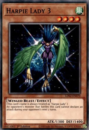 Harpie Lady 3 (LDS2-EN070) - Legendary Duelists: Season 2 1st Edition - Premium Yugioh Single from Konami - Just $0.25! Shop now at Game Crave Tournament Store
