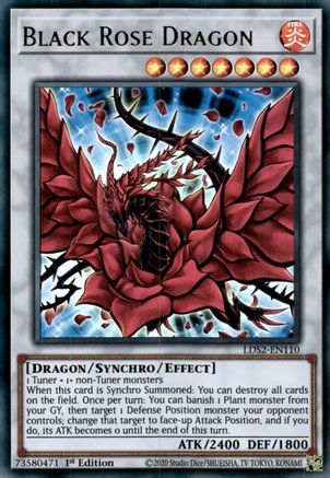 Black Rose Dragon (LDS2-EN110) - Legendary Duelists: Season 2 1st Edition - Premium Yugioh Single from Konami - Just $1.21! Shop now at Game Crave Tournament Store