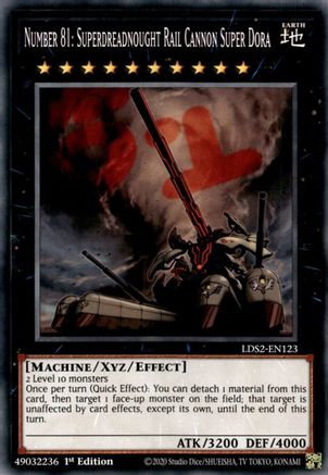 Number 81: Superdreadnought Rail Cannon Super Dora (LDS2-EN123) - Legendary Duelists: Season 2 1st Edition - Premium Yugioh Single from Konami - Just $0.25! Shop now at Game Crave Tournament Store