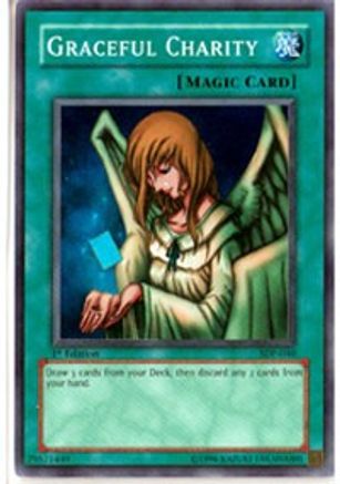 YuGiOh Pegasus Starter Deck Super Rare Graceful Charity SDP-040