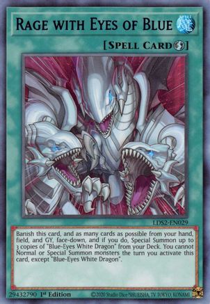 Game Crave Tournament Store - Rage with Eyes of Blue (Blue) (LDS2-EN029)