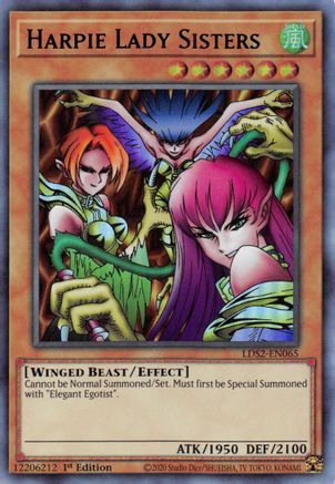 Harpie Lady Sisters (Blue) (LDS2-EN065) - Legendary Duelists: Season 2 1st Edition - Premium Yugioh Single from Konami - Just $0.34! Shop now at Game Crave Tournament Store