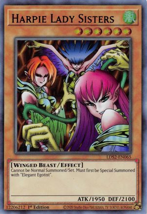 Harpie Lady Sisters (Purple) (LDS2-EN065) - Legendary Duelists: Season 2 1st Edition - Premium Yugioh Single from Konami - Just $0.30! Shop now at Game Crave Tournament Store
