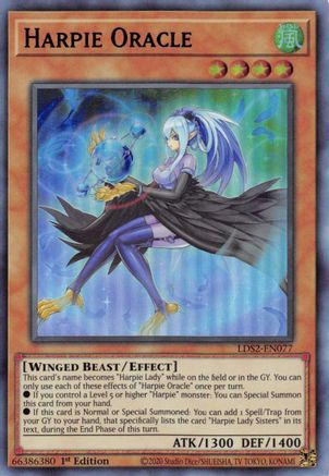 Harpie Oracle (Blue) (LDS2-EN077) - Legendary Duelists: Season 2 1st Edition - Premium Yugioh Single from Konami - Just $1.01! Shop now at Game Crave Tournament Store