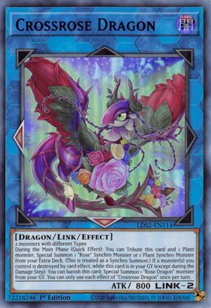 Crossrose Dragon (Blue) (LDS2-EN114) - Legendary Duelists: Season 2 1st Edition - Premium Yugioh Single from Konami - Just $0.26! Shop now at Game Crave Tournament Store