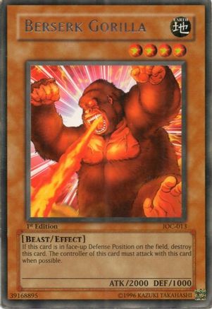 Berserk Gorilla (IOC-013) - Invasion of Chaos 1st Edition - Premium Yugioh Single from Konami - Just $3.17! Shop now at Game Crave Tournament Store