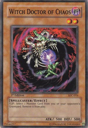 Witch Doctor of Chaos (IOC-016) - Invasion of Chaos 1st Edition - Premium Yugioh Single from Konami - Just $0.58! Shop now at Game Crave Tournament Store