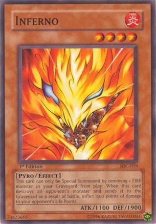 Inferno (IOC-019) - Invasion of Chaos Unlimited - Premium Yugioh Single from Konami - Just $0.25! Shop now at Game Crave Tournament Store