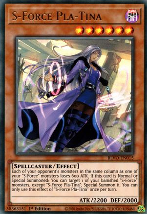 S-Force Pla-Tina (BLVO-EN015) - Blazing Vortex 1st Edition - Premium Yugioh Single from Konami - Just $0.58! Shop now at Game Crave Tournament Store