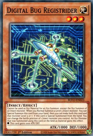 Digital Bug Registrider (BLVO-EN023) - Blazing Vortex 1st Edition - Premium Yugioh Single from Konami - Just $0.25! Shop now at Game Crave Tournament Store