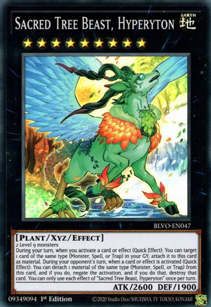 Sacred Tree Beast, Hyperyton (BLVO-EN047) - Blazing Vortex 1st Edition - Premium Yugioh Single from Konami - Just $0.25! Shop now at Game Crave Tournament Store