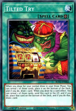 Tilted Try (BLVO-EN066) - Blazing Vortex 1st Edition - Premium Yugioh Single from Konami - Just $0.25! Shop now at Game Crave Tournament Store