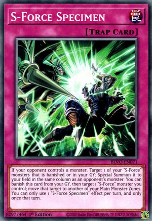 S-Force Specimen (BLVO-EN071) - Blazing Vortex 1st Edition - Premium Yugioh Single from Konami - Just $0.25! Shop now at Game Crave Tournament Store