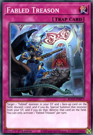 Fabled Treason (BLVO-EN073) - Blazing Vortex 1st Edition - Premium Yugioh Single from Konami - Just $0.25! Shop now at Game Crave Tournament Store