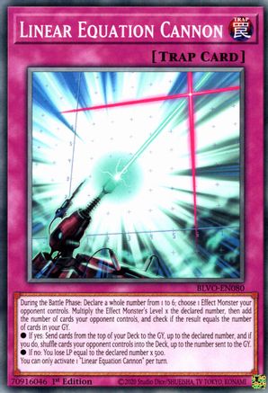 Linear Equation Cannon (BLVO-EN080) - Blazing Vortex 1st Edition - Premium Yugioh Single from Konami - Just $0.08! Shop now at Game Crave Tournament Store