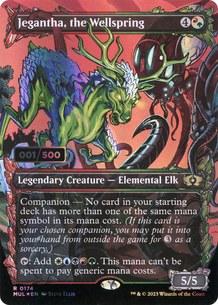 Jegantha, the Wellspring (MUL-174Z) - Multiverse Legends: (Showcase) (Borderless) Foil - Premium MTG Single from Wizards of the Coast - Just $58.08! Shop now at Game Crave Tournament Store