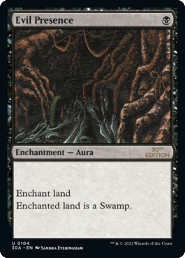 Evil Presence (30A-104) - 30th Anniversary Edition - Premium MTG Single from Wizards of the Coast - Just $0.23! Shop now at Game Crave Tournament Store