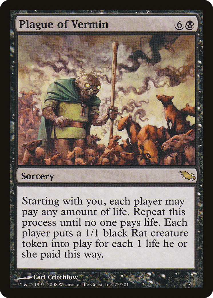 Plague of Vermin (SHM-073) - Shadowmoor - Premium MTG Single from Wizards of the Coast - Just $17.26! Shop now at Game Crave Tournament Store