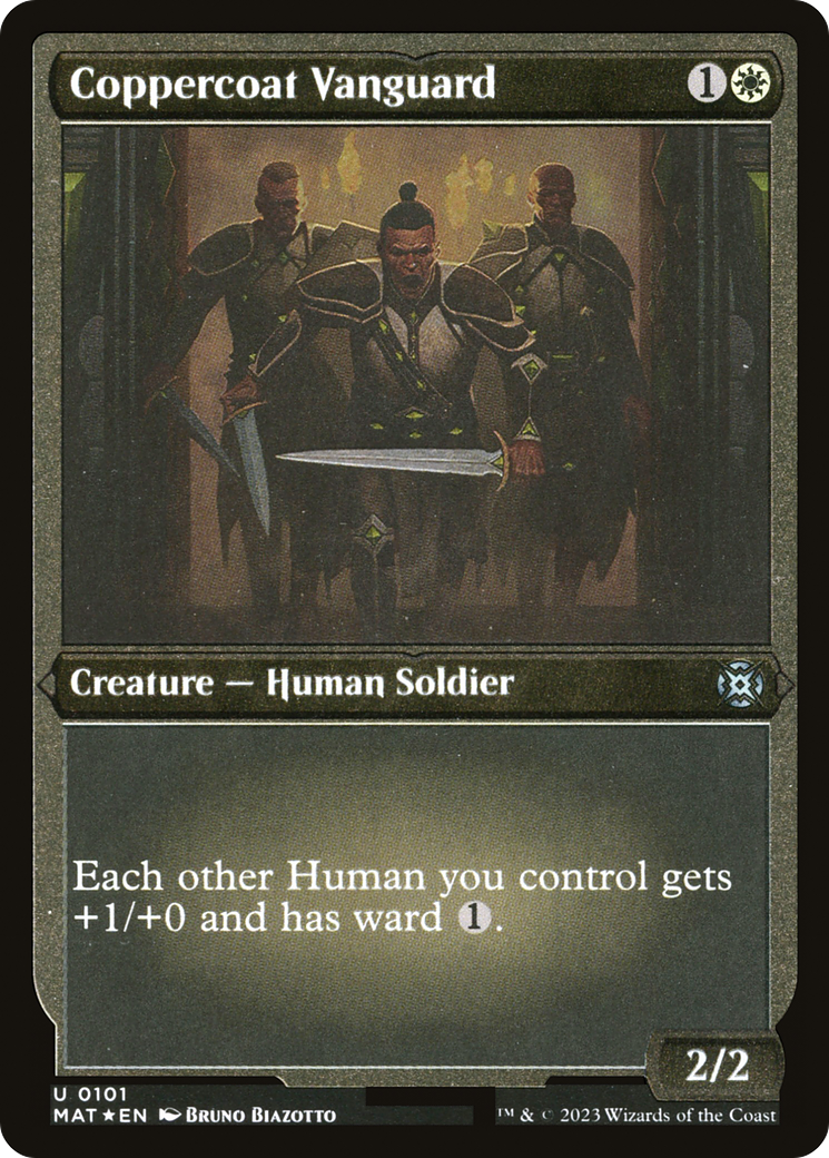 Coppercoat Vanguard (MAT-101) - March of the Machine: The Aftermath Etched Foil - Premium MTG Single from Wizards of the Coast - Just $0.08! Shop now at Game Crave Tournament Store