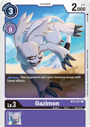 Gazimon (BT3-077) - Release Special Booster - Premium Digimon Single from Bandai - Just $1.13! Shop now at Game Crave Tournament Store