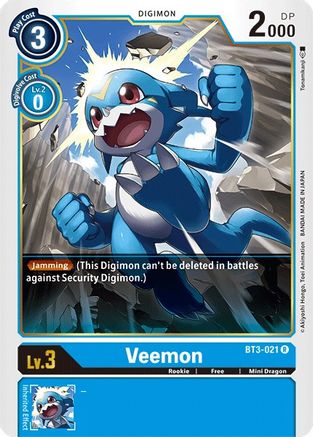 Veemon - BT3-021 (BT3-021) - Release Special Booster - Premium Digimon Single from Bandai - Just $0.29! Shop now at Game Crave Tournament Store
