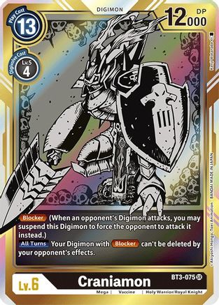Craniamon (Alternate Art) (BT3-075) - Release Special Booster Foil - Premium Digimon Single from Bandai - Just $0.50! Shop now at Game Crave Tournament Store