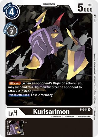 Kurisarimon - P-014 (P-014) - Digimon Promotion Cards - Premium Digimon Single from Bandai - Just $0.54! Shop now at Game Crave Tournament Store