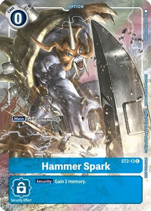 Hammer Spark - ST2-13 (Tamer's Evolution Box) (ST2-13) - Starter Deck 02: Cocytus Blue Foil - Premium Digimon Single from Bandai - Just $21.70! Shop now at Game Crave Tournament Store